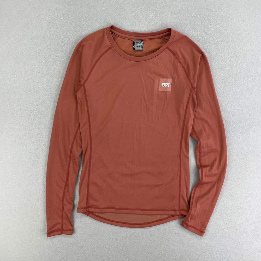 Picture Organic Clothing‎ Shirt Womens XS Brown Long Sleeve Performance Running